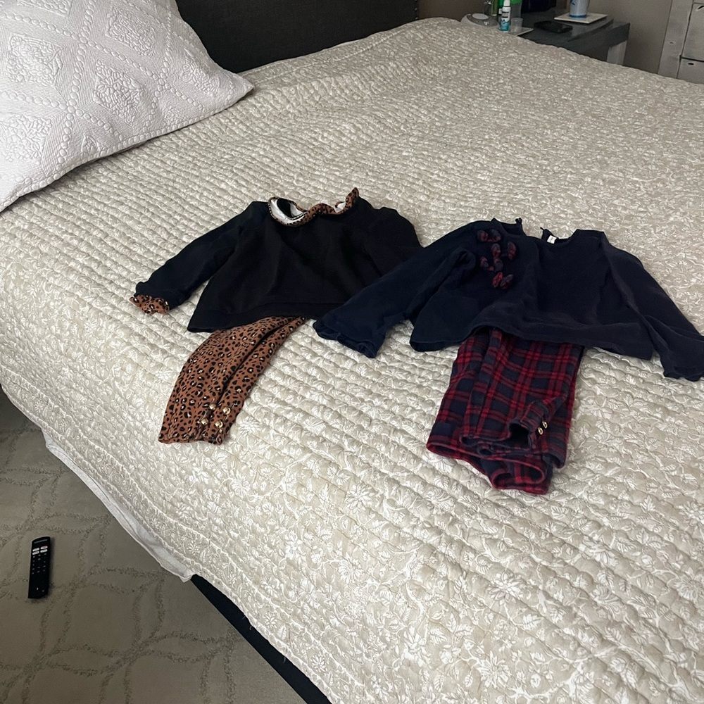 Janie and Jack Kids' Black and Plaid Outfit Set